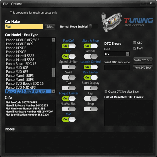 Tuning solution